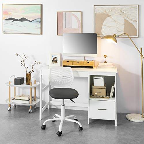 SoBuy® Schreibtisch mit Schubladen,Computertisch,Bürotisch,Kindertisch,FWT38-W 