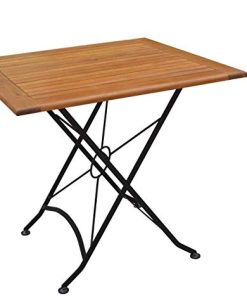 Biergarten Bistrotisch Holztisch Tisch Klapptisch Holz Gartentisch rund 60 cm 